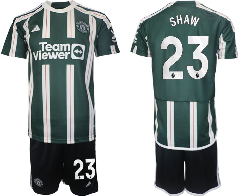 Men 2023-2024 Club Manchester United away green #23 Soccer Jersey